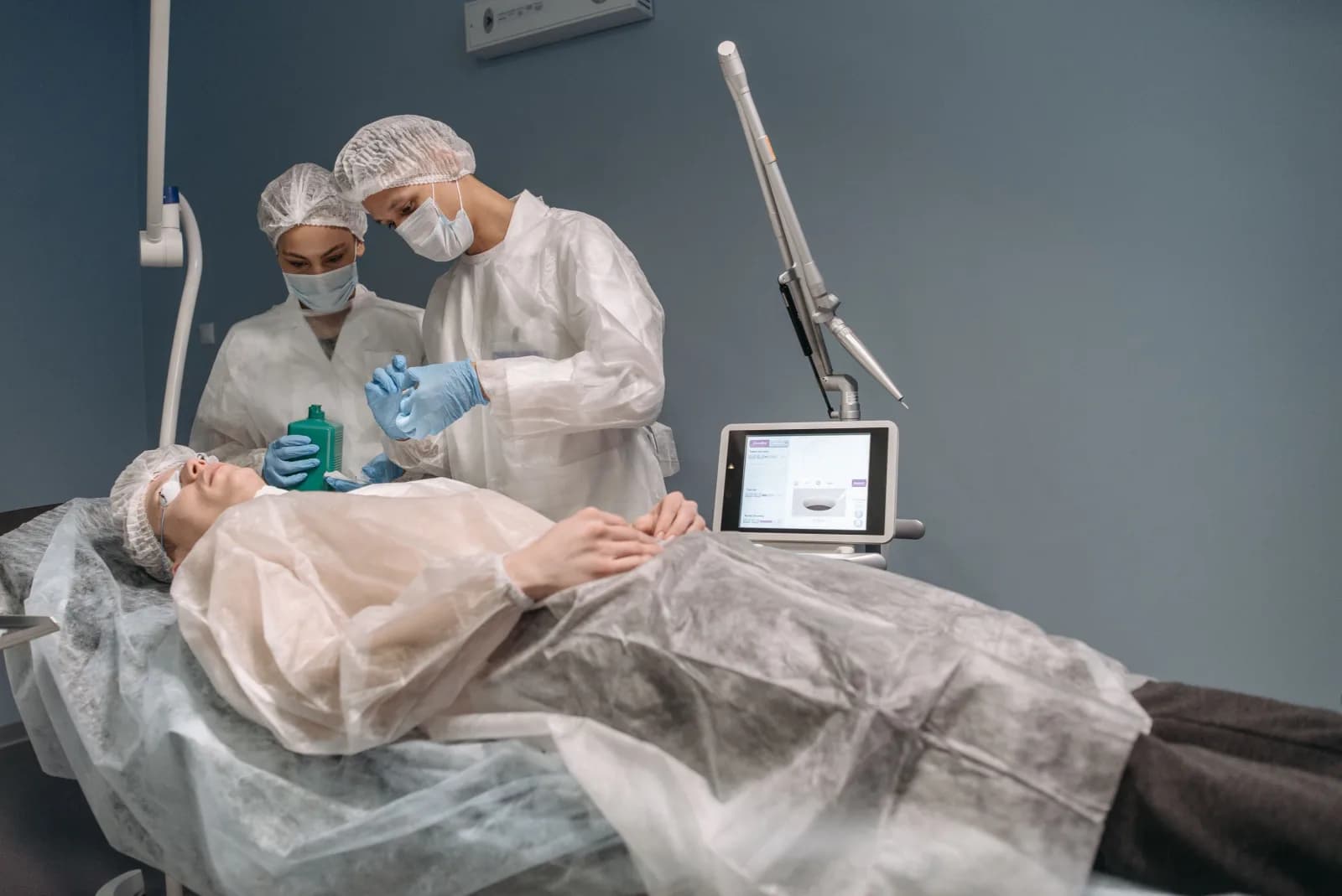 Patient and practitioner discussing anti-wrinkle treatment value during a consultation in a modern Malta clinic