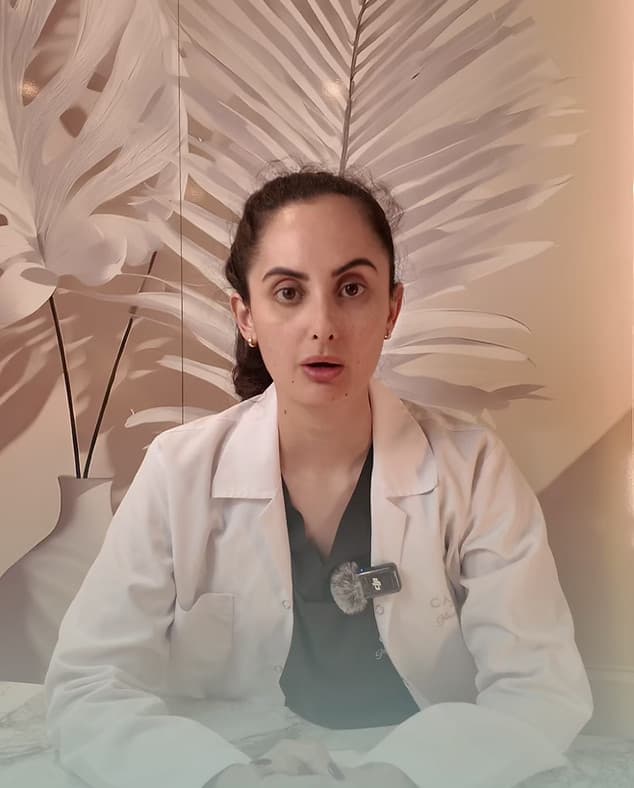 A Carisma Aesthetics specialist explaining the 4-in-1 HydraFacial Glow at the clinic in Malta